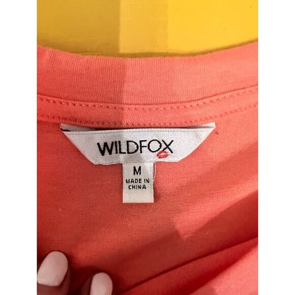 Wildfox Pink Pasta Puppies and Prosecco Pajama Nightgown Dress Size Medium NWT - Picture 5 of 8